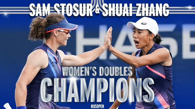 张帅/斯托瑟并肩夺得2021年美网女双冠军